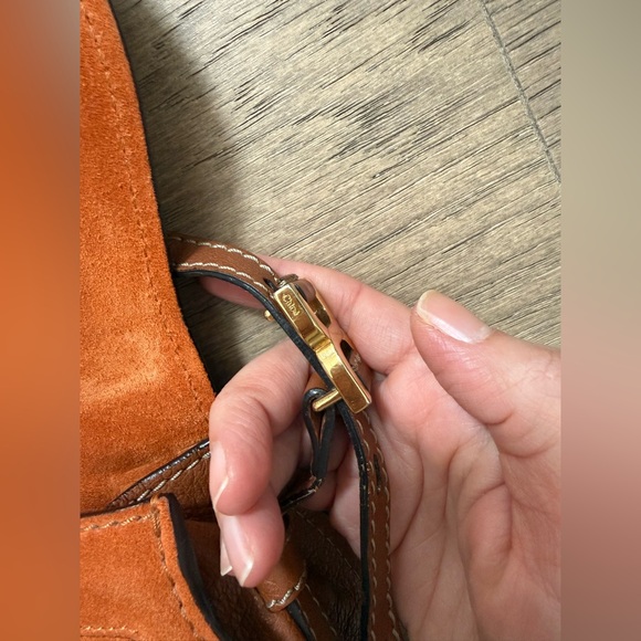 Chloé Marcie Leather Crossbody Bag Chestnut Brown | Vintage Era - Picture 6 of 11